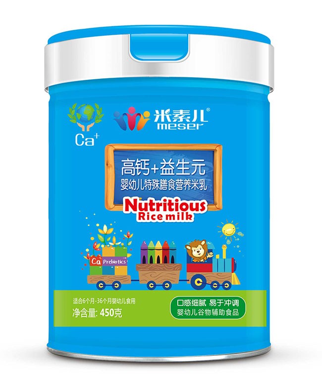 米素兒  高鈣+益生元特膳米乳  450g