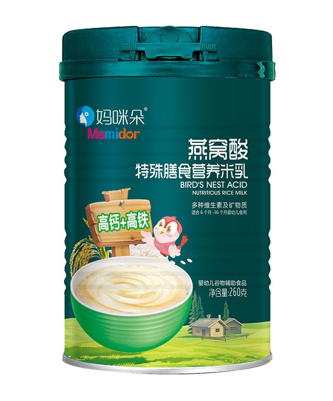 媽咪朵  高鈣+高鐵燕窩酸特膳米乳  260g